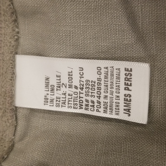 💕JAMES PERSE💕 Linen Shorts ~ Solitaire Beige 2 NWT - Picture 6 of 7